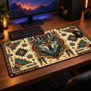 Wolf Aztec Style Desk Mat