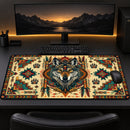 Wolf Aztec Style Desk Mat