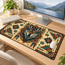 Wolf Aztec Style Desk Mat