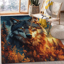 Wolf Embers Of The Wild Rectangular Area Rug