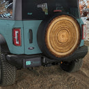 Wood Pattern Custom Jeep Wheel Cover With Camera Hole