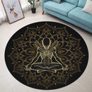 Xenomorph Yoga Meditation Mandala Round Rug