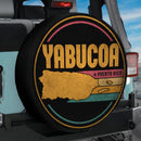 Retro Yabucoa Puerto Rico Map Car Spare Tire Cover