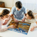 Majestic Highland Cow Landscape Jigsaw Puzzle