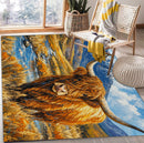 Highland Cow Painting Rectangular Area Rug