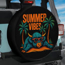 Yak Cow Summer Vibes Car Spare Tire Cover