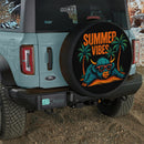 Yak Cow Summer Vibes Car Spare Tire Cover
