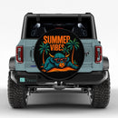 Yak Cow Summer Vibes Car Spare Tire Cover