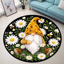 Yellow Gnome Carpet Round Rug
