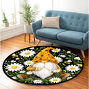 Yellow Gnome Carpet Round Rug