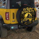 Yellow Jeep Girl And Dog Hawaii Car Spare Tire Cover