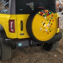 Yellow Jeep M&M Chocolate Candy Spill Car Spare Tire Cover