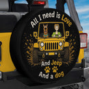 Yellow Scooby Doo Love Dog Car Spare Tire Cover With Camera Hole