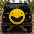 Yellow Power Ranger Face Car Spare Tire Cover