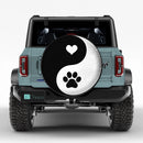 Yin-Yang Paw Heart Symbol Jeep Car Spare Tire Cover