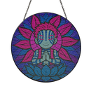 Yoga Meditation Mandala Akaza Demon Stained Glass Suncatcher