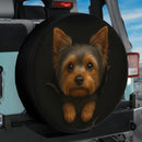 Yorkshire Terrier  Dog In A Torn Bag Jeep Car Spare Tire Cover