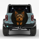 Yorkshire Terrier  Dog In A Torn Bag Jeep Car Spare Tire Cover