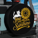 You Are My Sunshine Sunflower Cat Jeep Car Spare Tire Cover