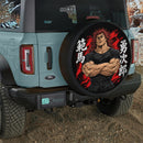 Yujiro Hanma Baki The Grappler Car Spare Tire Cover With Camera Hole