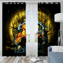 Zenitsu Demon Slayer Anime Moonlight Window Curtain