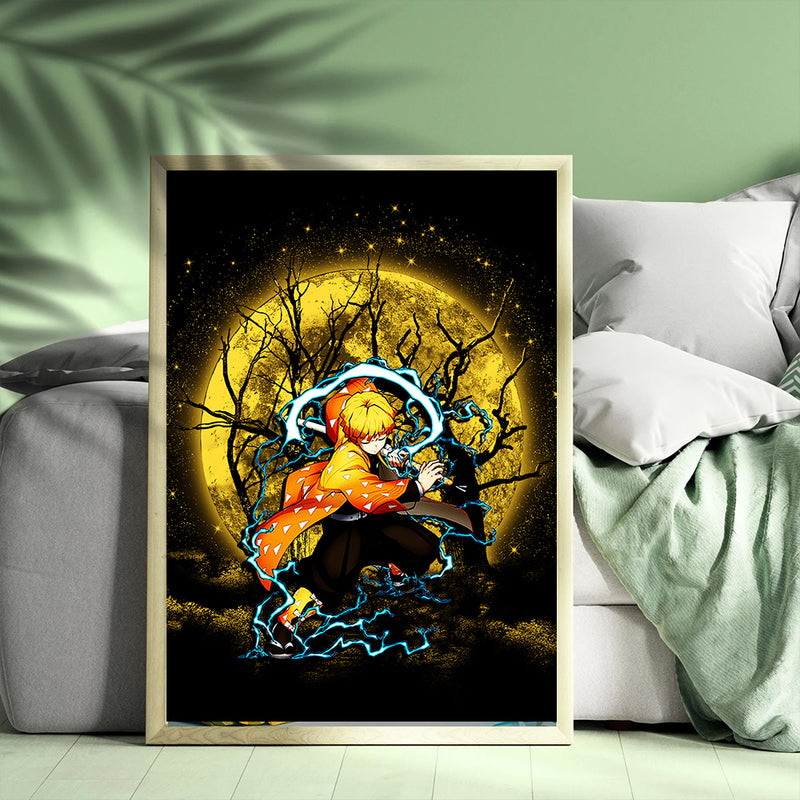 Zenitsu Moon Light - Living Room - Canvas Wall Art - Print - Wall Decor