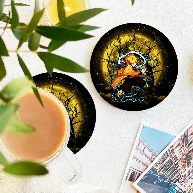 Zenitsu Moonlight Ceramic Decor Coaster - Gift Idea