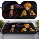 Zenitsu Agatsuma x Nezuko Kamado Demon Slayer Custom Car Windshield Sunshades