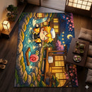 Zenitsu In Cozy Onsen Rectangular Area Rug