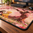 Zenitsu & Nezuko Demon Slayer Under Cherry Blossom Desk Mat