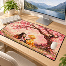 Zenitsu & Nezuko Demon Slayer Under Cherry Blossom Desk Mat