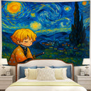 Zenitsu Chill Starry Night Tapestry