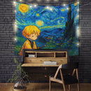 Zenitsu Chill Starry Night Tapestry