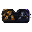 Zenitsu x Kaigaku Demon Slayer Custom Car Windshield Sunshades