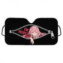Zero Two Darling In The Franxx Peeking Zip Custom Car Windshield Sunshades