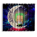 Zoro One Piece Love You To The Moon Galaxy Window Curtain