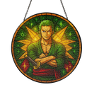 Zoro One Piece Stained Glass Suncatcher