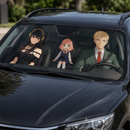 Spy X Family Loid Yor And Anya Driving Custom Car Windshield Sunshades