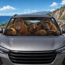 Orangutan Family Custom Car Windshield Sunshades