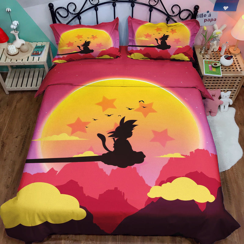 Goku Kid Cloud Bedding Set Duvet Cover And 2 Pillowcases Nearkii