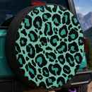Leopard Pattern Skin Mint Custom Jeep Wheel Cover With Camera Hole