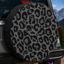Leopard Pattern Skin Gray Custom Jeep Wheel Cover With Camera Hole