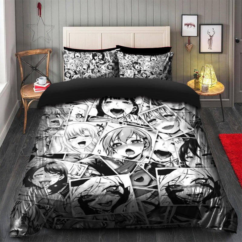 Ahegao Bedding Set Duvet Cover And 2 Pillowcases Nearkii