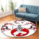Akaza Demon Slayer Japan Style Round Rug