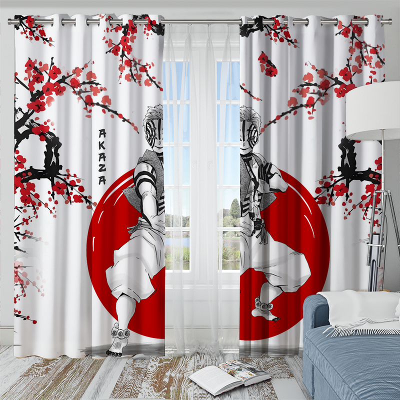 Akaza Demon Slayer Anime Japan Style Window Curtain