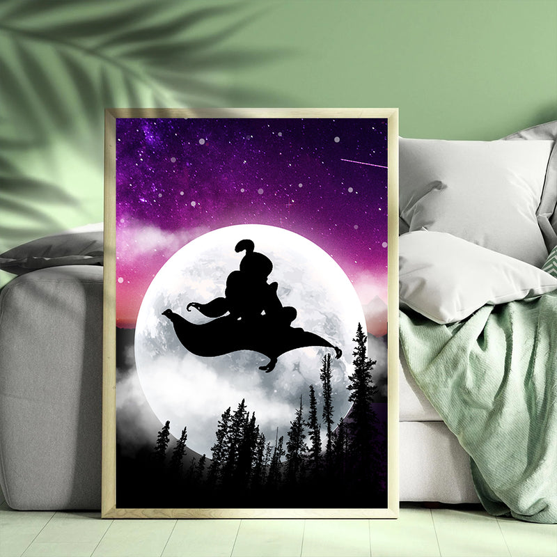 Aladin Moon Night Background - Living Room - Canvas Wall Art - Print - Wall Decor