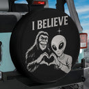 Alien And Big Foot Believe Car Spare Tire Cover