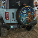 Alien And Bigfoot Stained Glass Jeep Car Spare Tire Cover