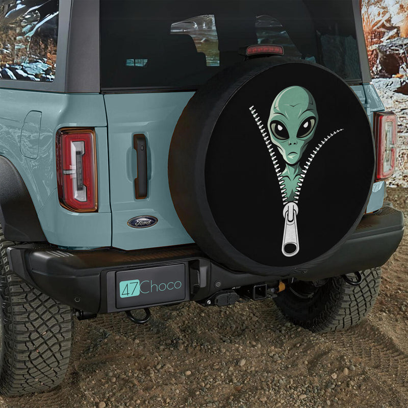 Alien Zip Jeep Car Spare Tire Cover