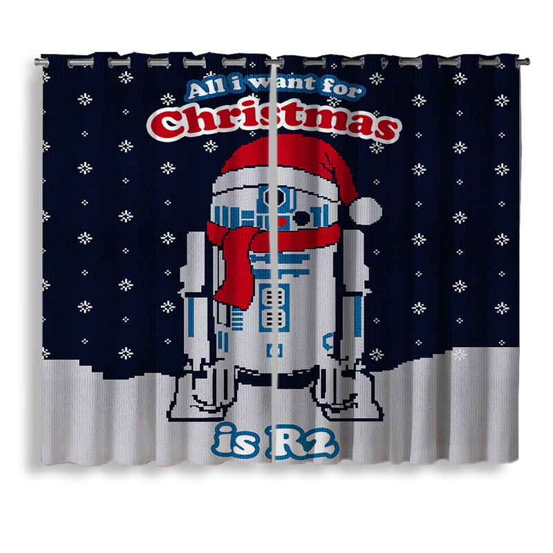 All I Want For Christmas Is R2 Window Curtain